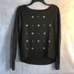 Hollister Crew Neck Sparkle Sequins Sweatshirt